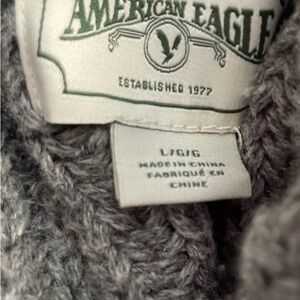 American Eagle Outfitters Charcoal Button-Up Cardigan